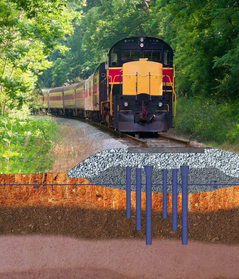 Geopier Foundation Company Launches New GeoSpike Railway Subgrade Improvement System Pile Buck